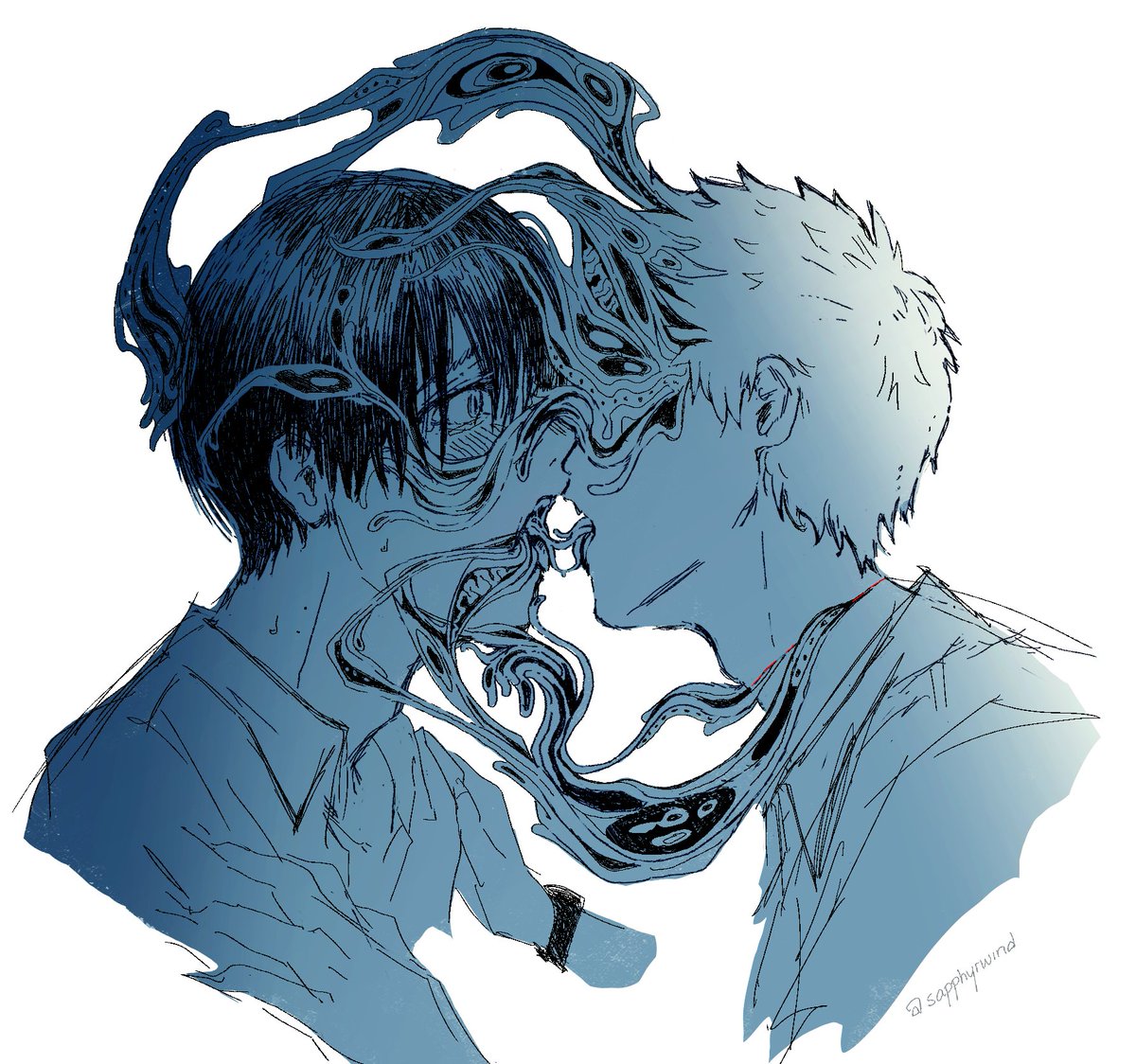 sapphyrwind's tweet image. kiss