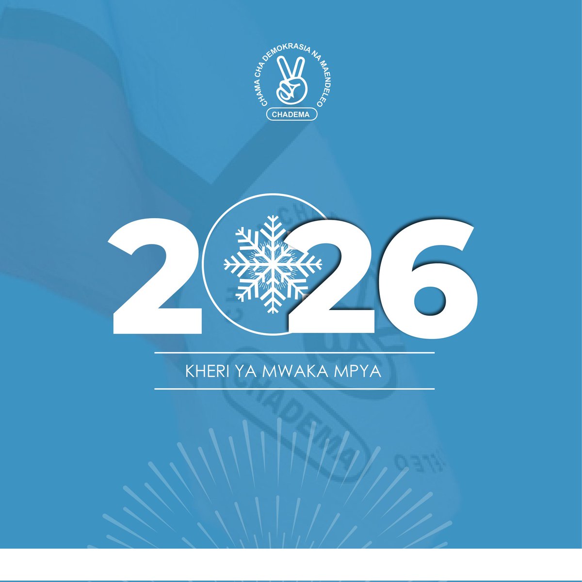 ChademaTZ2's tweet photo. Chama kinawatakia watanzania wote kheri ya mwaka mpya wa 2026. https://t.co/Gwfir6EV7E
