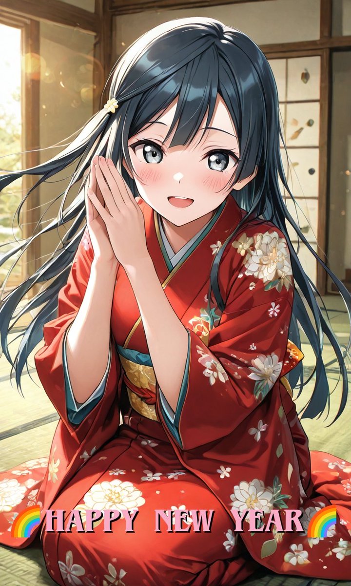 あけおめ〜🌈 #優木せつ菜 #虹ヶ咲学園スクールアイドル同好会 #pixai