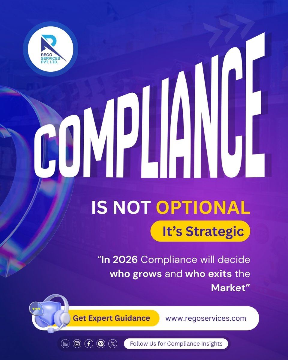 rego_services's tweet image. Compliance isn’t optional in 2026—it’s strategic.
Choose certainty. Grow with confidence.

#Compliance #Growth #RegoServices