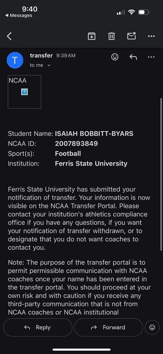 ZayByars8's tweet image. Officially in the Portal as a Grad Transfer 🙏🏽