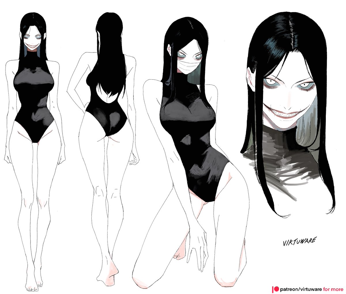 virtuware's tweet photo. kuchisake-onna swimsuit https://t.co/9MvtNYwsZV