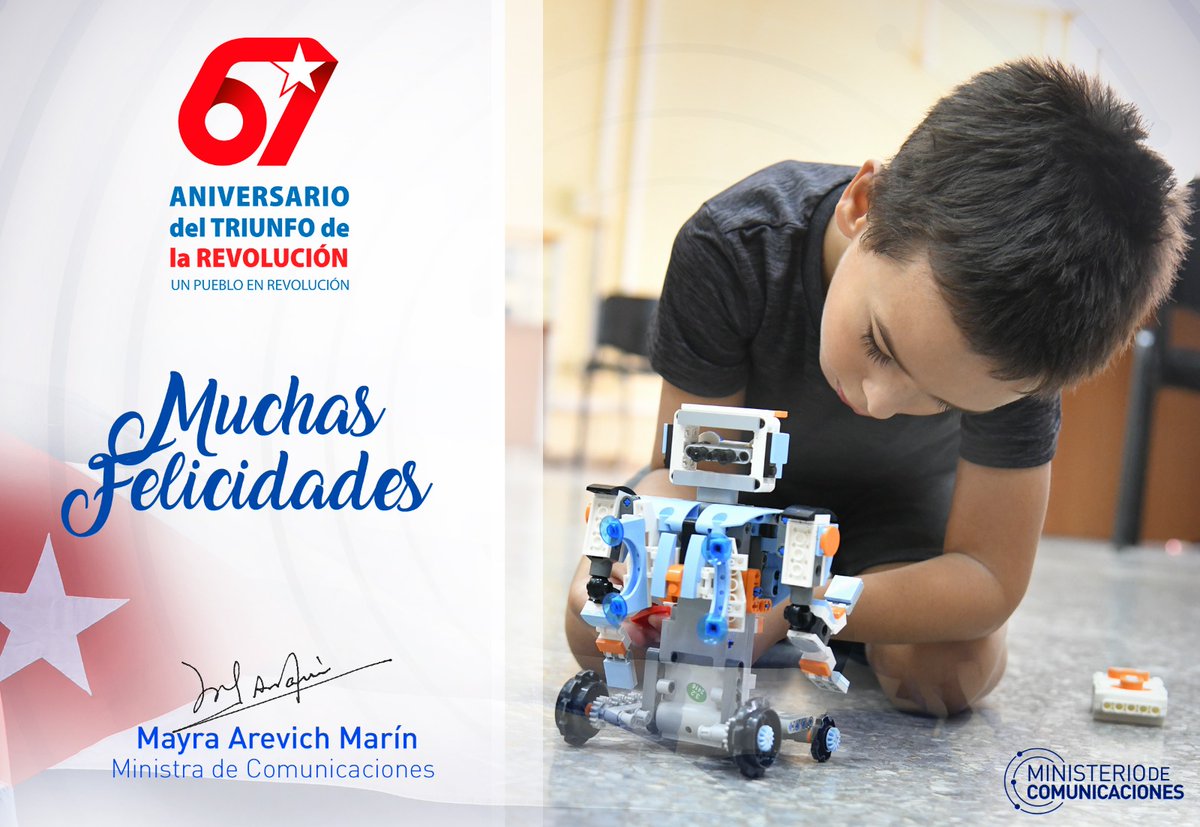 Felicidades a directivos y trabajadores del sector de las Comunicaciones por los resultados de 2025. Sigamos en el Año del Centenario de Fidel honrando la confianza de nuestro Partido, Gobierno y heroico pueblo. ¡Feliz 2026! ¡Viva el Aniversario 67 del Triunfo de la Revolución!