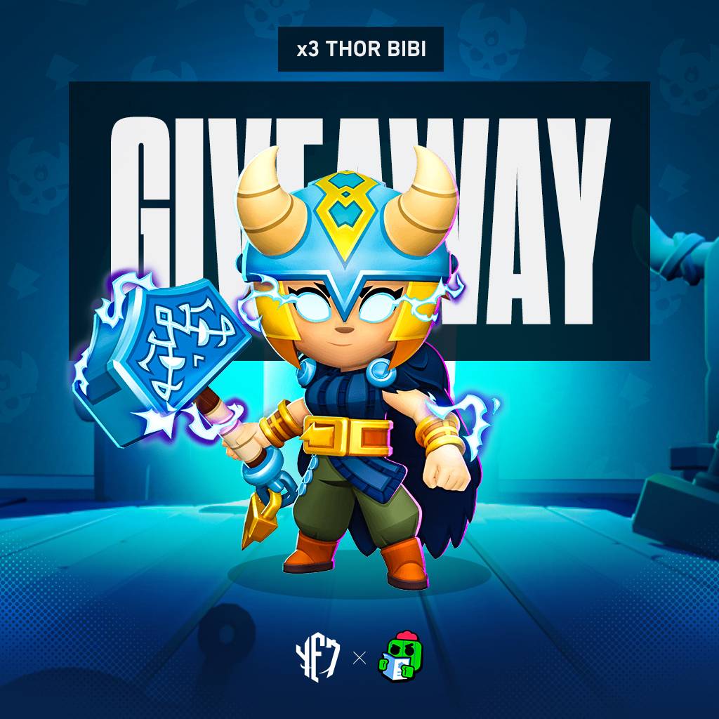 YF7_BS's tweet image. ⚡ x3 THOR BIBI GIVEAWAY ⚡

To enter 👇
- Follow: @YF7Tournaments + @YF7_BS + @BrawlStarsBTLN 🟢
- Retweet + Like + Comment your fav. Brawler 🔵

Results in 7 days 🙌

#BrawlStars #BrawlStarsGiveaway