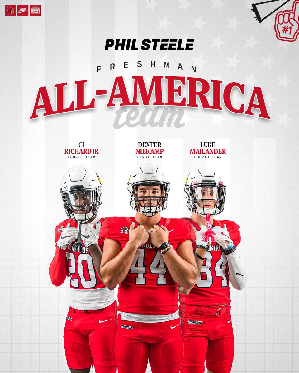 RedbirdFB's tweet image. A trio of Phil Steele All-American Freshman 🤩