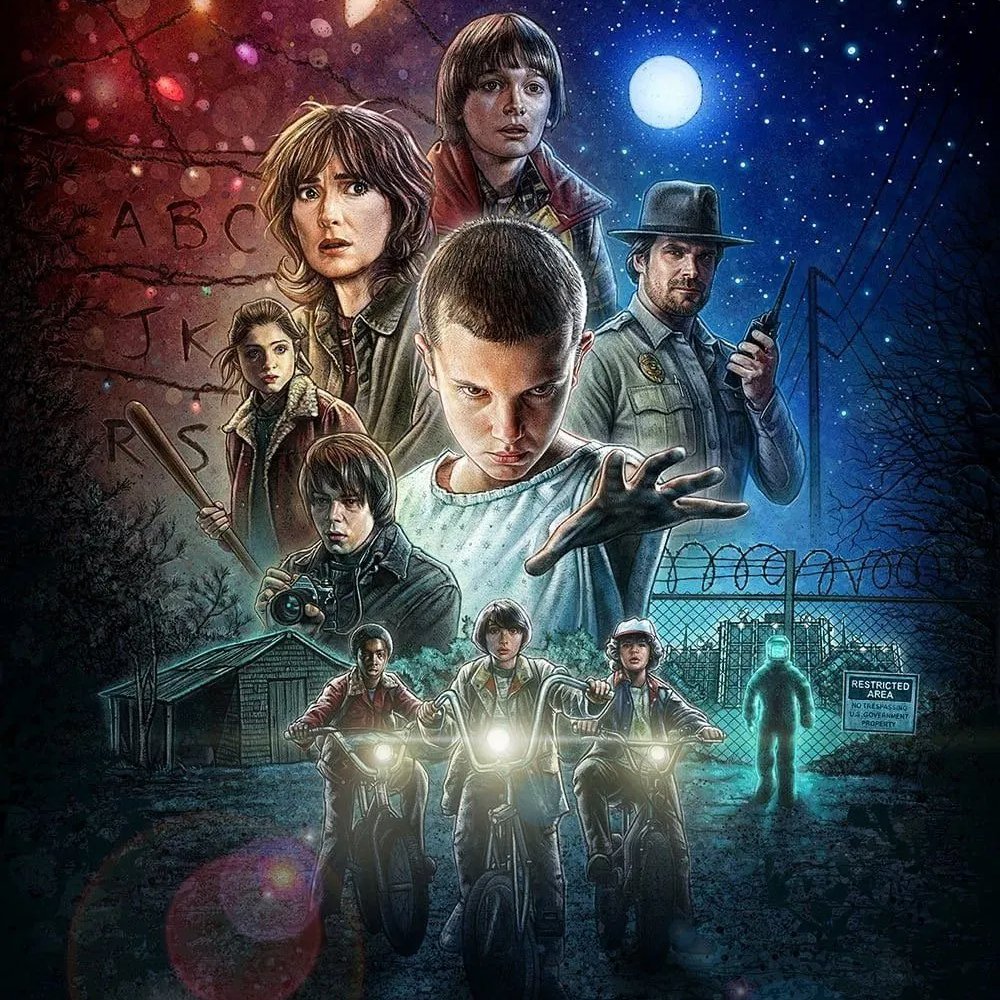 sboficial's tweet photo. FIM DE UMA ERA! Stranger Things chegou oficialmente ao fim após 9 anos, 5 temporadas e 42 episódios.

Qual sua nota de 0 a 10 para o final da série? #StrangerThings5