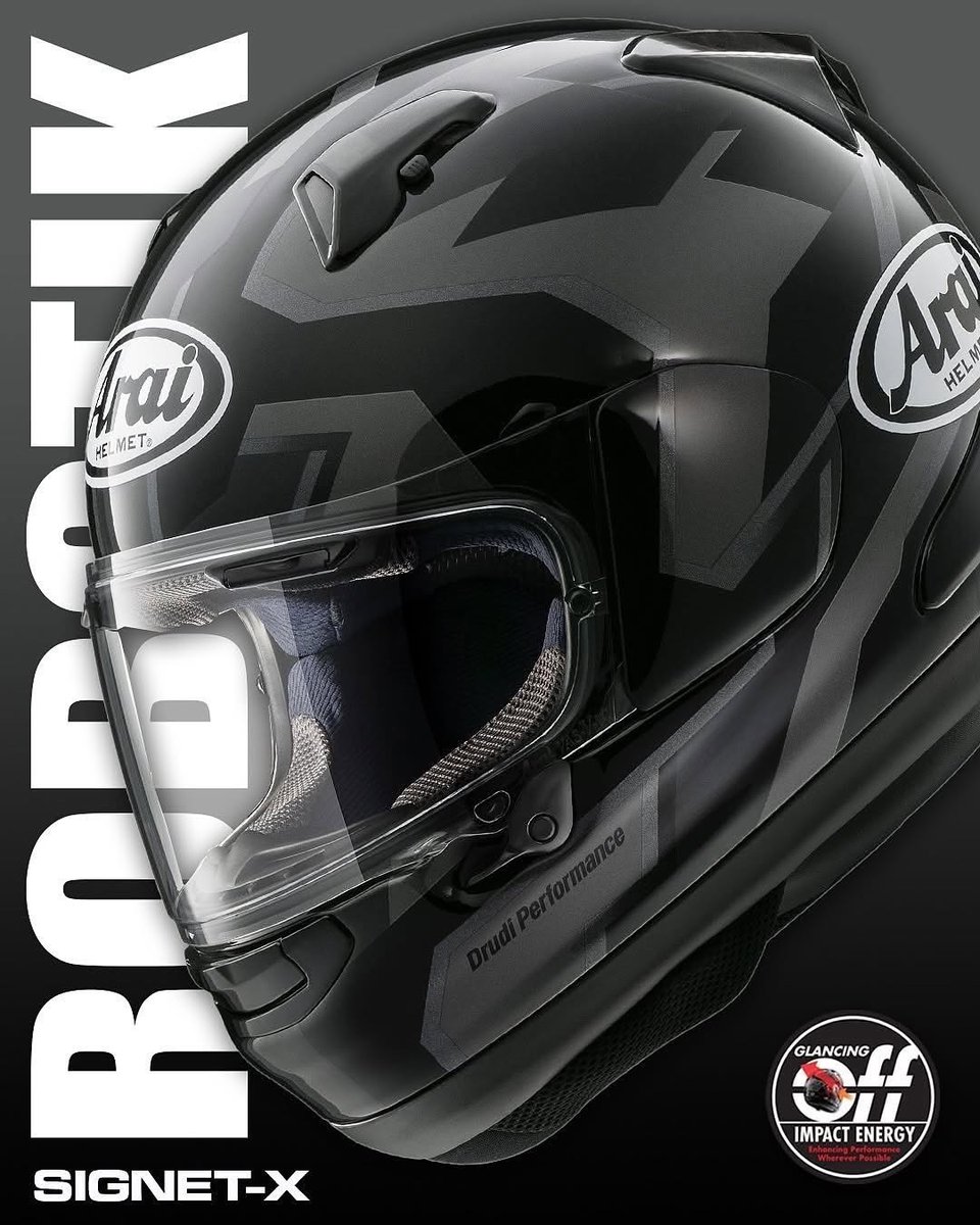 AraiAmericas's tweet photo. You asked for more new graphics on the Arai Signet-X, well here you go! The Arai Signet-X Robotik!
Arriving soon at Arai dealers nationwide.
See more at https://t.co/4scfyMcezV
#Arai #AraiHelmet #SignetX #Robotik #PriorityforProtection #GlancingOff https://t.co/l6we3Z8wtm