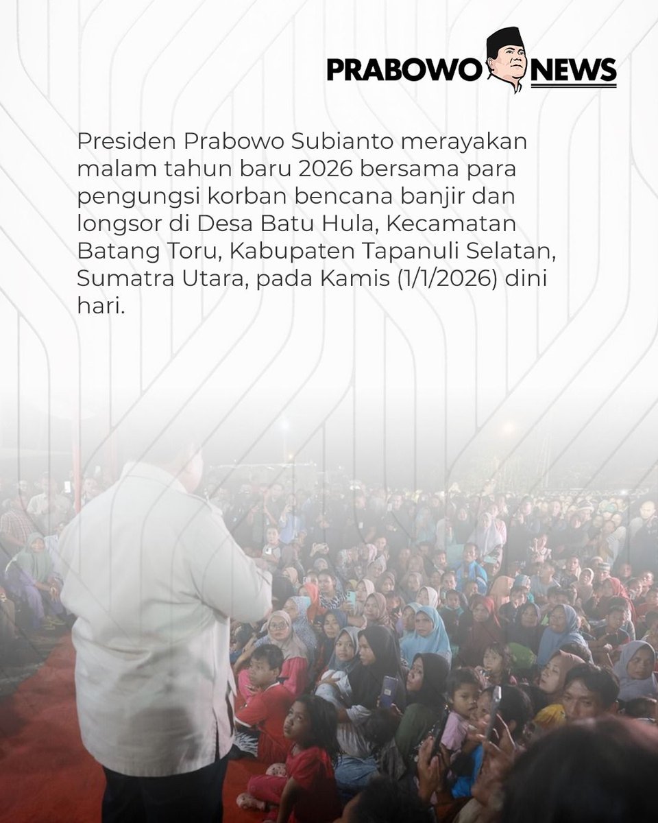 silqvluets's tweet photo. Tahun Baru Di Tapsel bersama masyarakat yang terkena bencana banjir, terimakasih banyak pak #PrabowoBersamaRakyat https://t.co/MQncLm3U6g