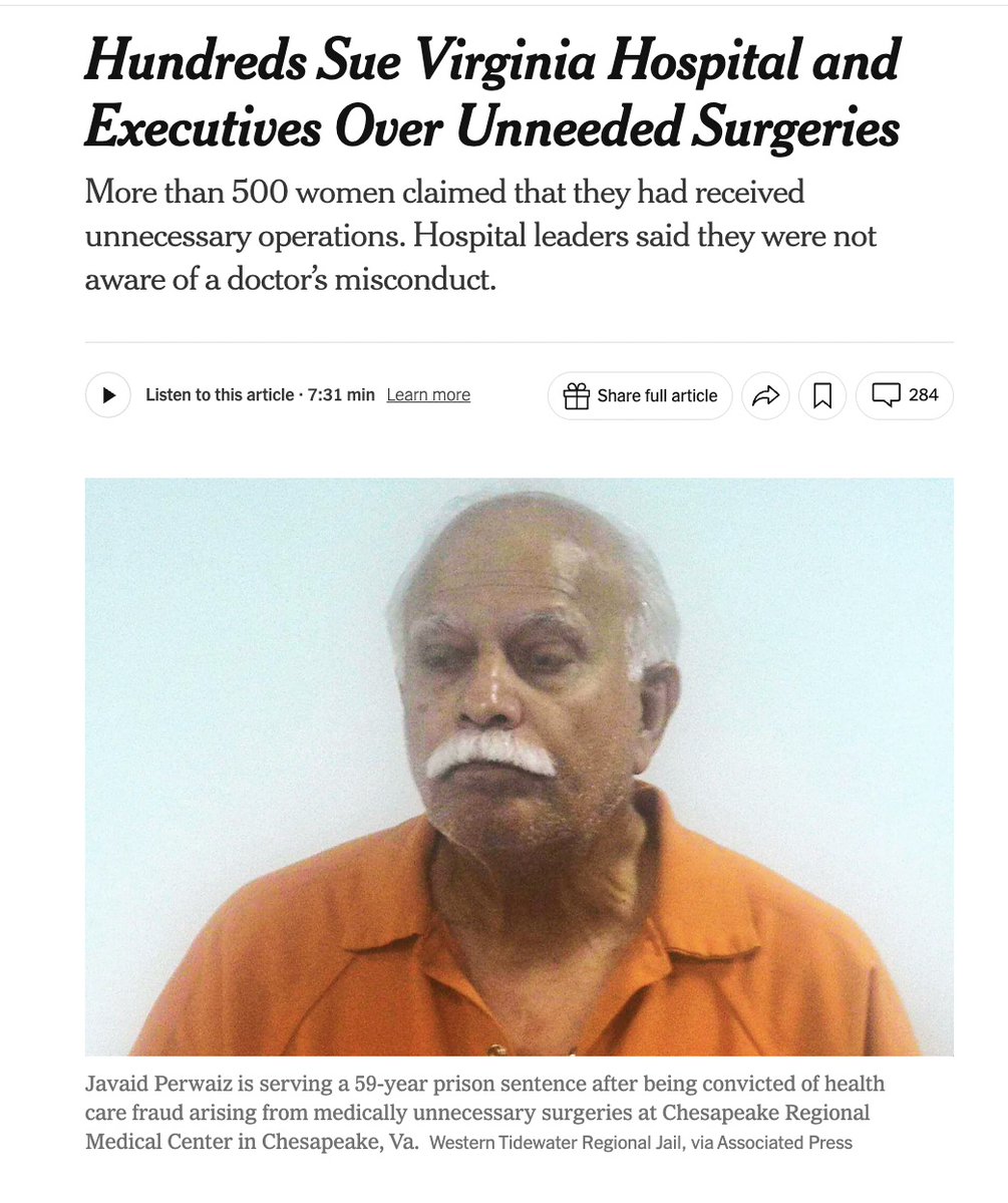 JayFivekiller's tweet image. I've said it a million times, never send your wife, daughter, sister or mother to a Hindoo physician. This one performed unneeded hysterectomies on nearly 500 women so he could make more money. 

And now,the hospital he worked for will be bankrupted beause of it.