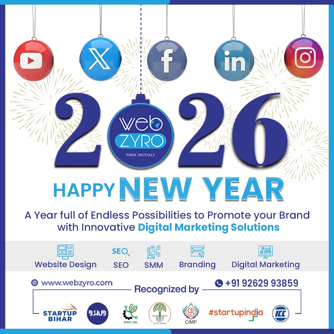WebzyroOfficial's tweet photo. 🎉 HAPPY NEW YEAR 2026 🎉

A year full of endless possibilities to promote your brand with innovative digital marketing solutions.

Let’s grow smarter, reach wider, and achieve more in 2026. ✨🚀

#HappyNewYear2026 #DigitalMarketing #InnovativeMarketing #BrandPromotion https://t.co/QKymIxaGx7