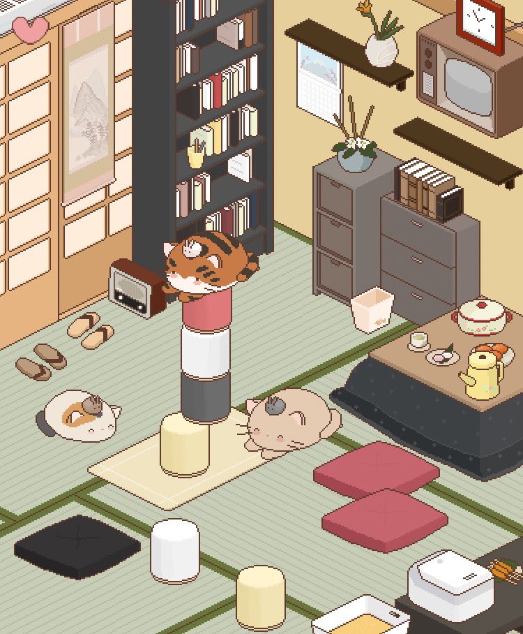 Amagase_33_527's tweet photo. #DecoNeko（2025.1.1 作成）

♯106🪧新春！だるまねこ落とし

あけましておめでとうございます🌅 https://t.co/UKEHMCKnrJ