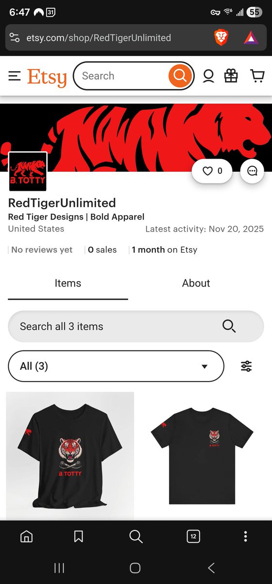 Red Tiger Merch to rock tf out too 🔥 🐅 
etsy.com/shop/RedTigerU…

#tigershirt #tigerhoodie