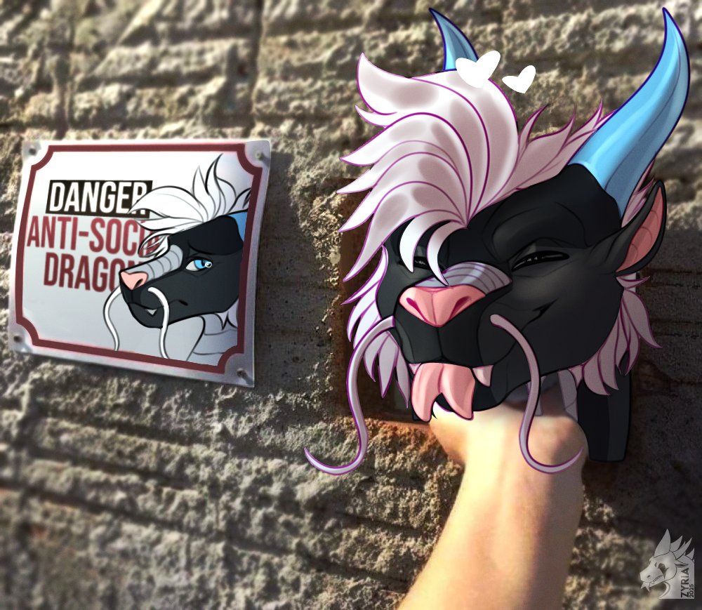 MarkDaWizard's tweet image. (Not so) anti-social dragon
Artist -&amp;gt; @ZyriaArts