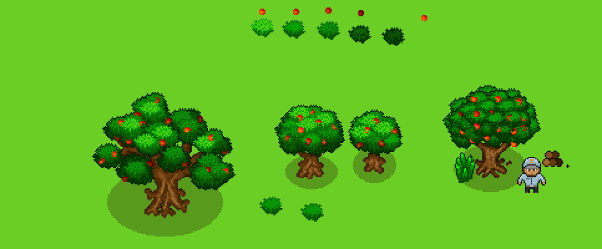 ayubhimdad's tweet photo. More trees for my collection #pixelartist #pixelart #gamedev https://t.co/5tXAWiw0nI
