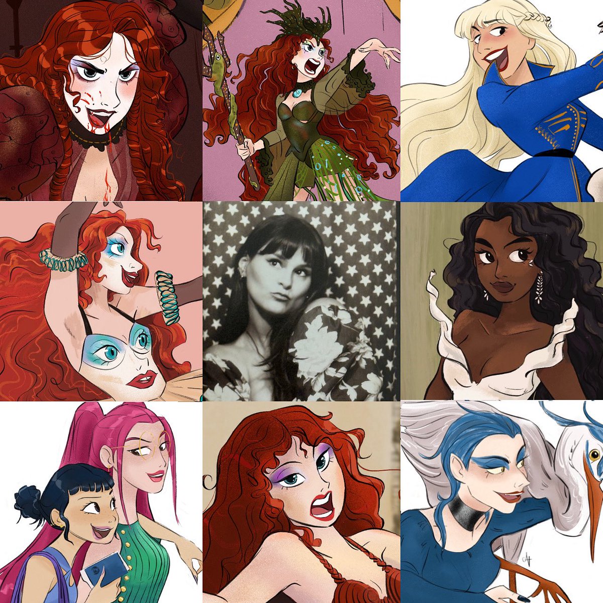 #artvsartist2025

I only made enough personal art to fill out the grid this year…2026 maybe I will make more. or not! 🫶 