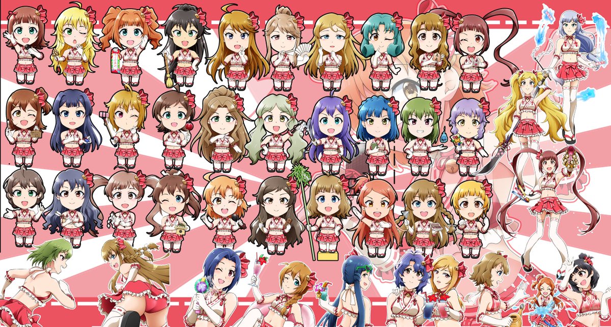 あけましておめでたいミリシタの巫女水着
今年は必ず52人描きます！