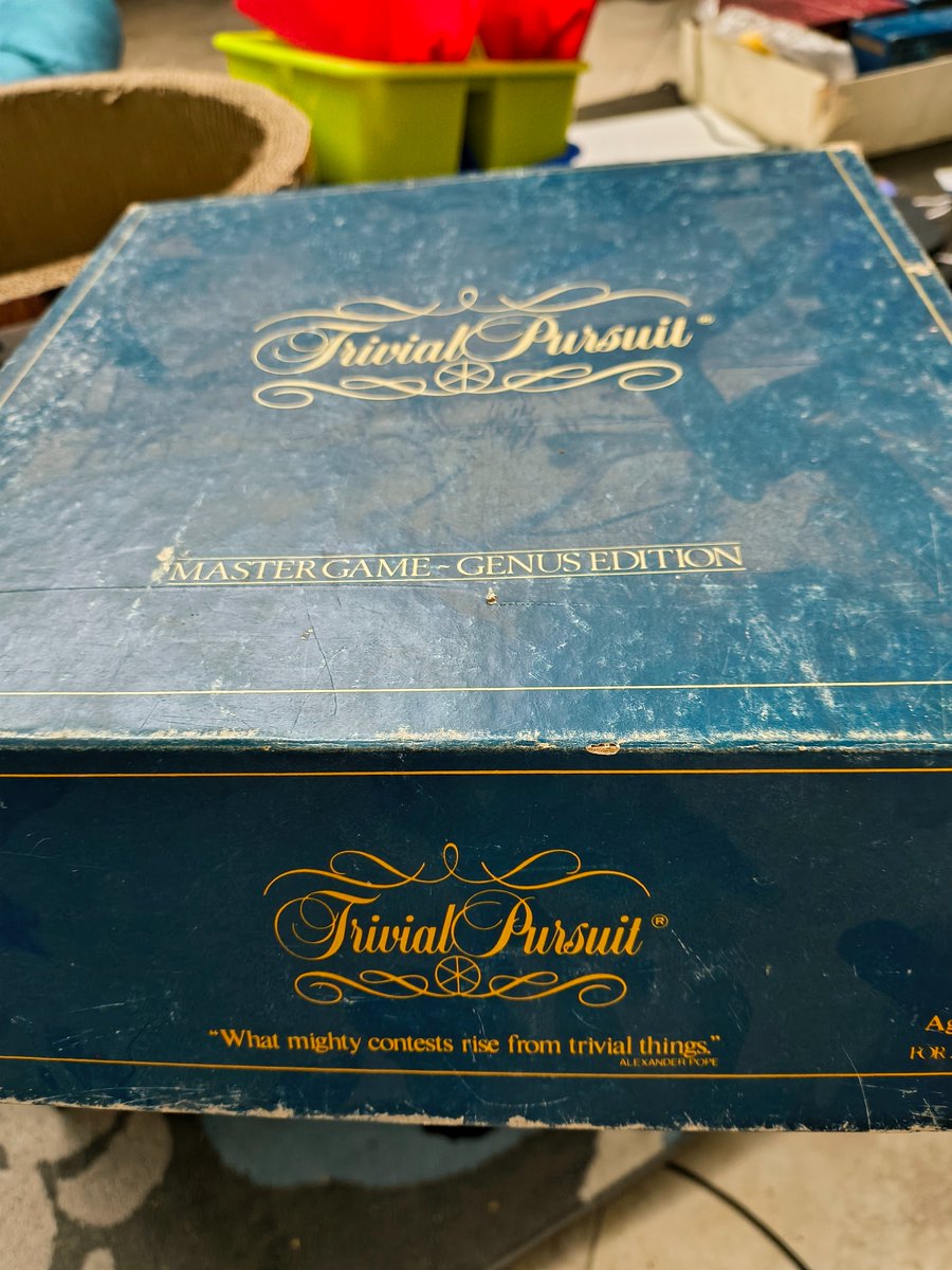 Found a VERY old version of Trivial Pursuit to play tonight