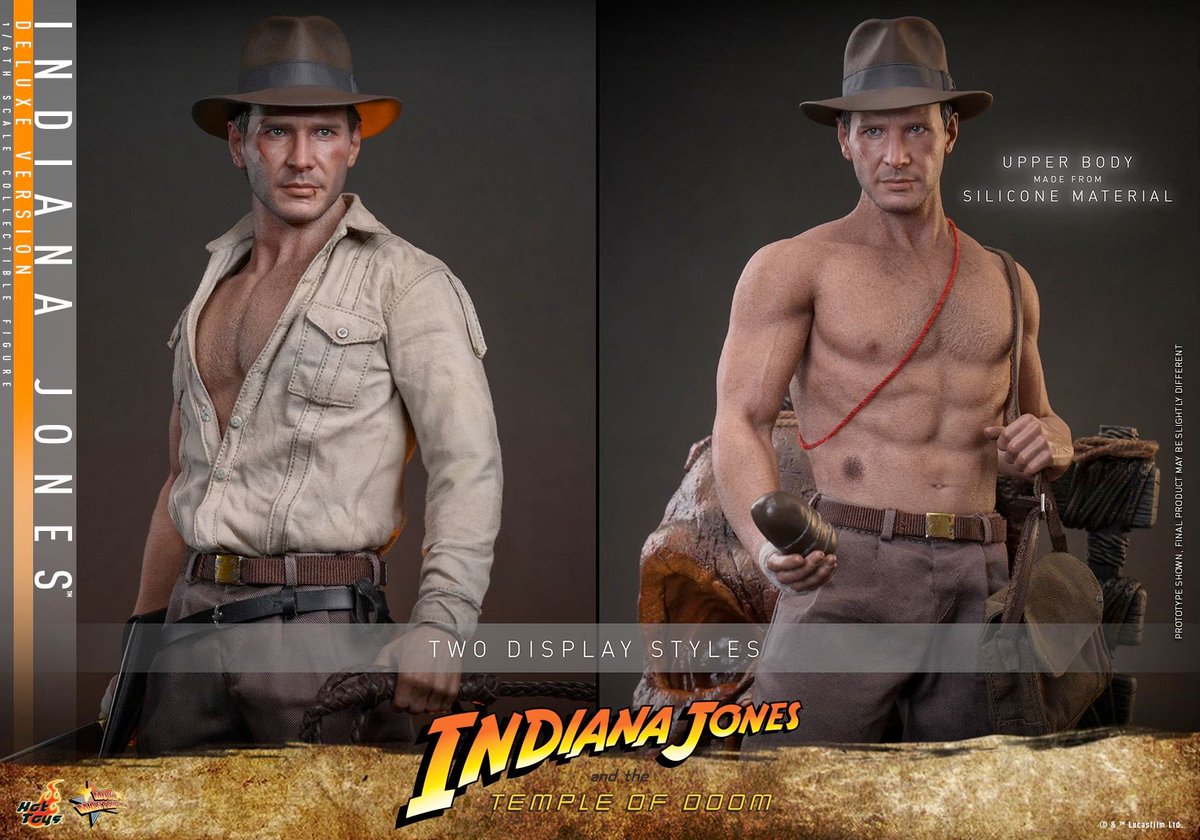 preterniadotcom's tweet image. Hot Toys Indiana Jones and the Temple of Doom 1/6 Scale Indiana Jones is up for preorder at Sideshow:

Standard ($310.00) - bit.ly/49gkugt 
Deluxe ($360.00) - bit.ly/4aG82Jp #ad