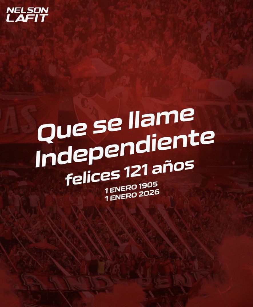 ❤️ ¡FELIZ ANIVERSARIO, #INDEPENDIENTE!

Otro 1º de enero que levantamos las copas celebrando ser hinchas del club más grande del mundo.

¡Que el 2026 sea sinónimo de GRANDEZA para el único Rey de Copas!