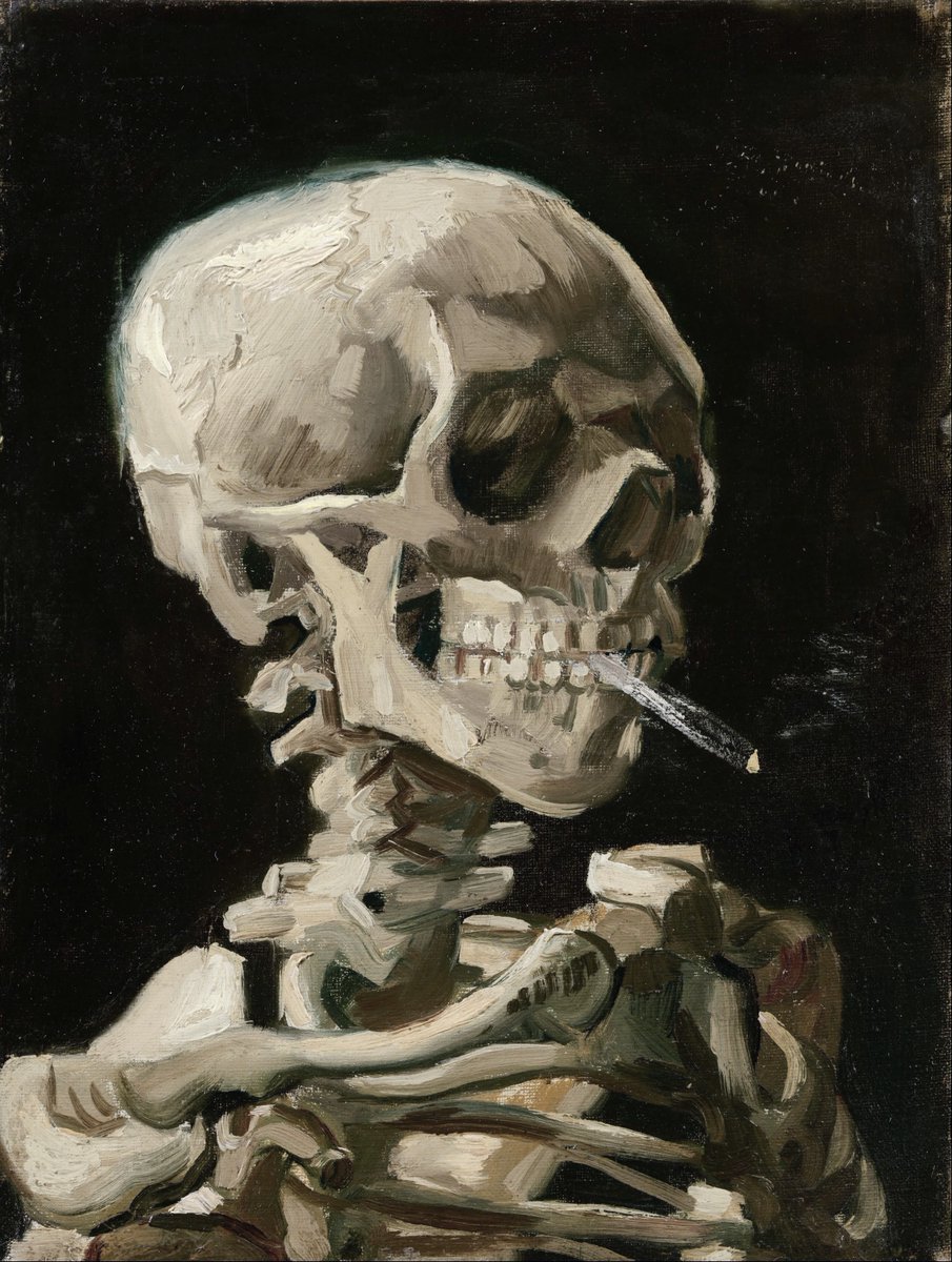 vincent van gogh - "skull with a burning cigarette"'