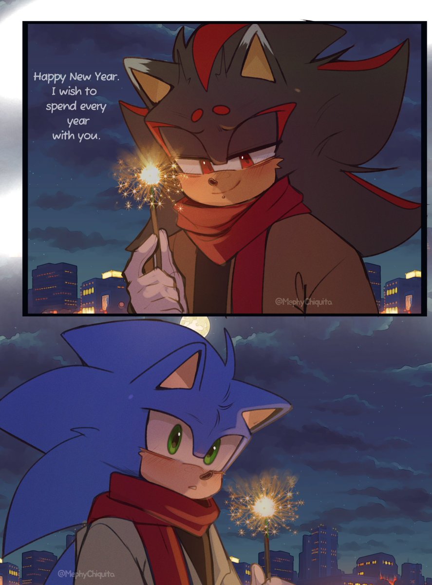 MephyChiquita's tweet image. ✨️Happy New Year, everyone! ✨️✨️🌟

And thank you so much for supporting my art. I truly appreciate it.❤️✨️

.
.
#sonadow / #Shadonic