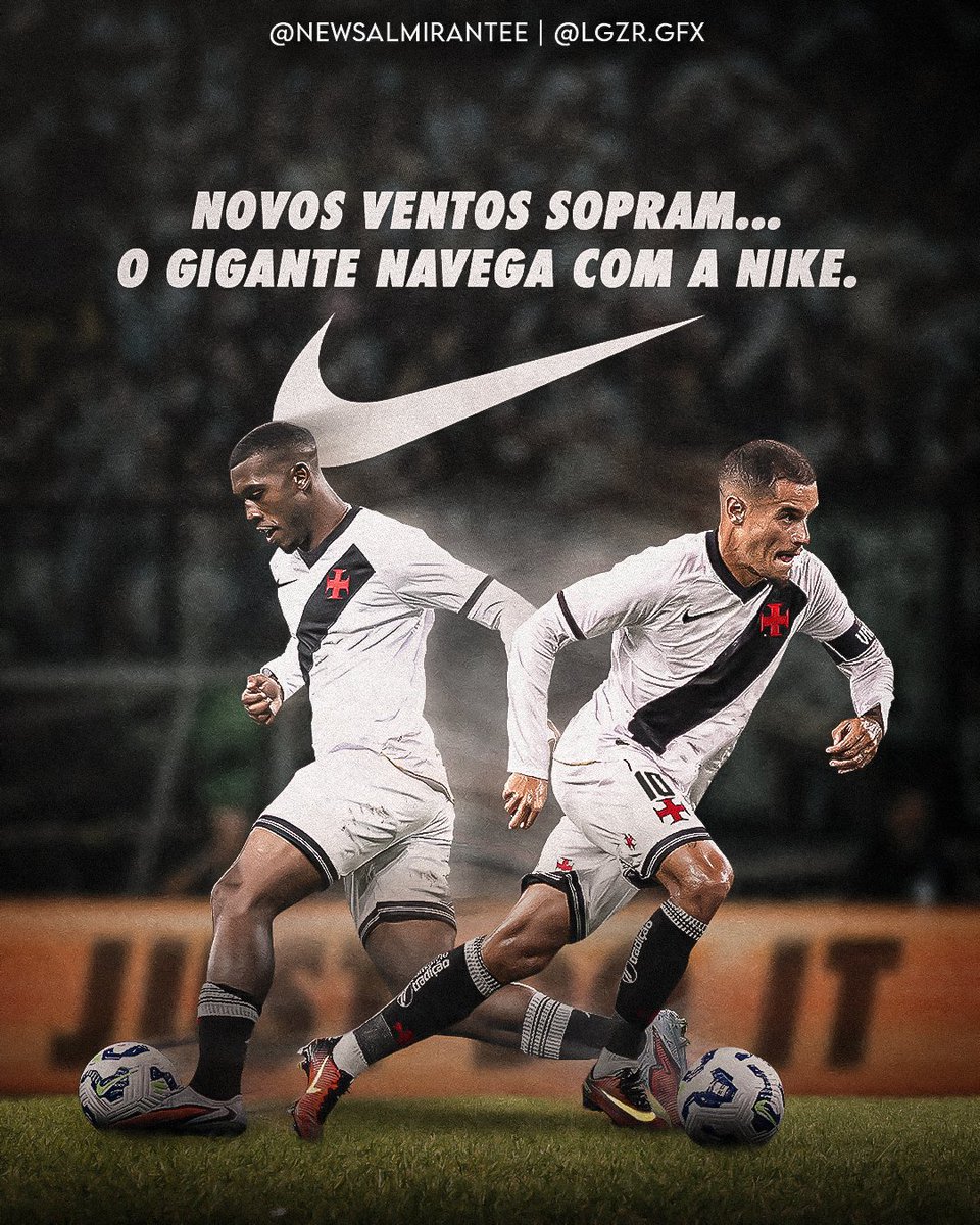 OFICIAL! Inicia hoje a trajetória da Nike no Vasco da Gama.

Desejamos que seja uma parceria de sucesso e que nos acompanhe em grandes momentos nos próximos anos.

🎨: <a href="/lgzrgfx/">lucas ✠</a>