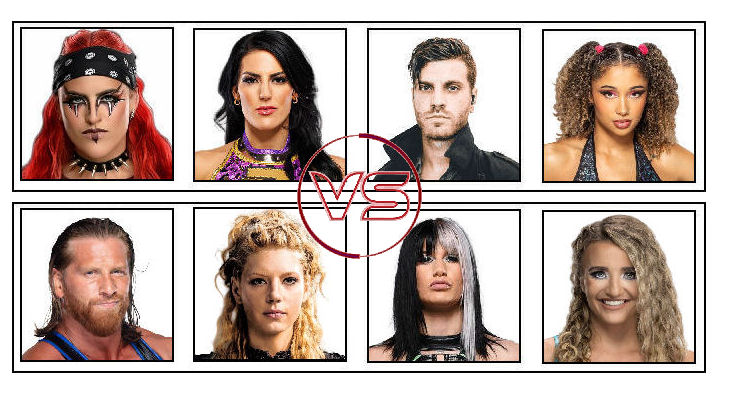 WrestleLeague1's tweet image. This year, it will be Division 1 ( @wa_wargoddess @TheHuntressAP @DerrickVayden @LilDreamMachine ) vs. Division 4 (@wrestlerVIP @TitanessSam @BOWTOTINA @ShesSoSparkly )