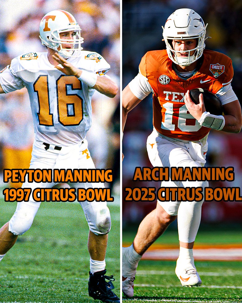 Same game. Same stadium.

Arch plays in the Citrus Bowl like Uncle Peyton 28 years later 🥹