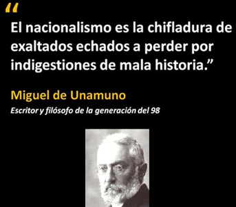 #TalDiaComoHoy de 1936 nos dejó uno de los grandes, Unamuno.

Era de Bilbao y conoció de primera mano al racista Arana, fundador del PNV, que defendía dejar morir a una persona ahogándose si no le pedía socorro en vascuence.

Don Miguel dio por imposible razonar con él.