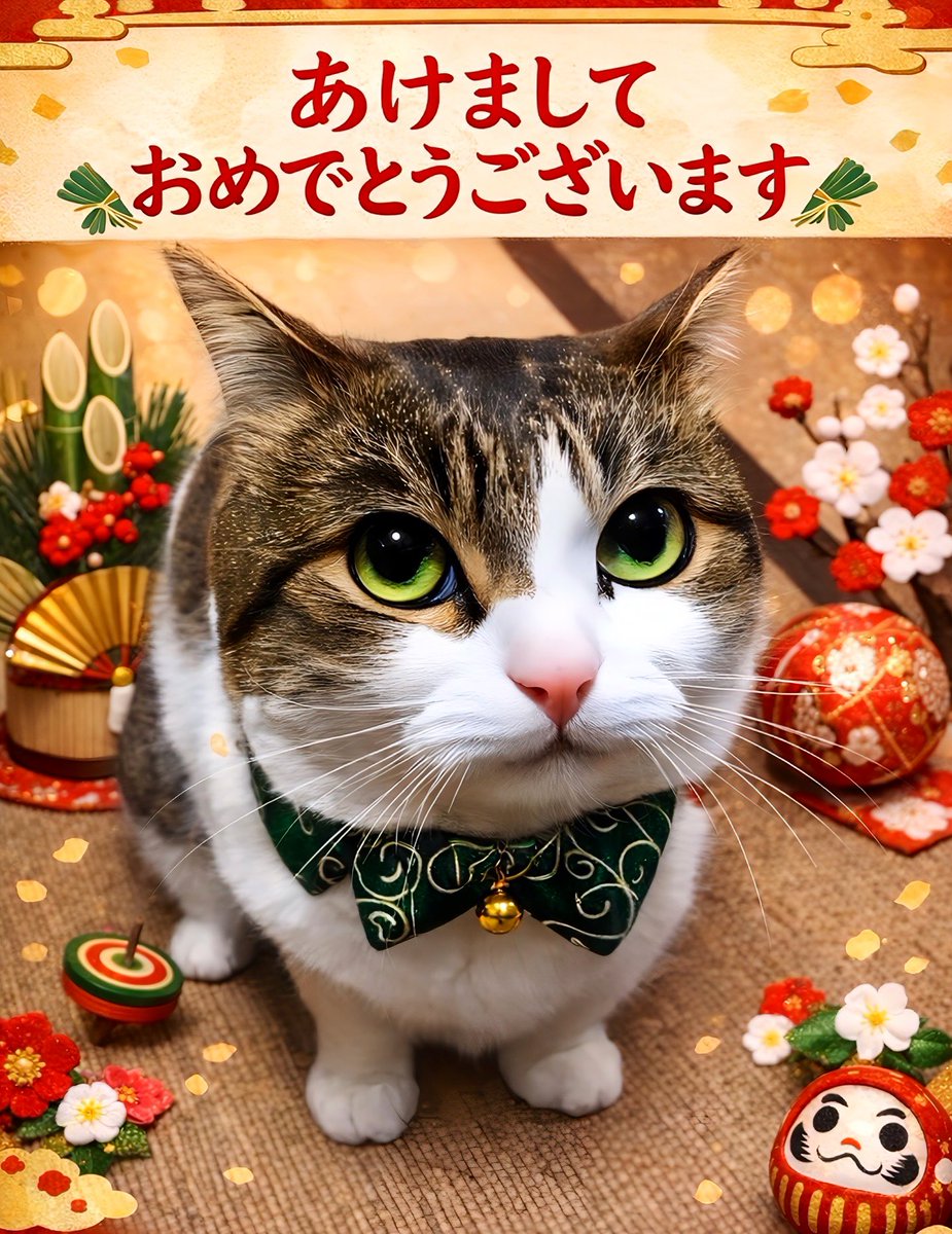 あけましておめでとうございます🎍😼🧧 今年も何もしないを全力で。4