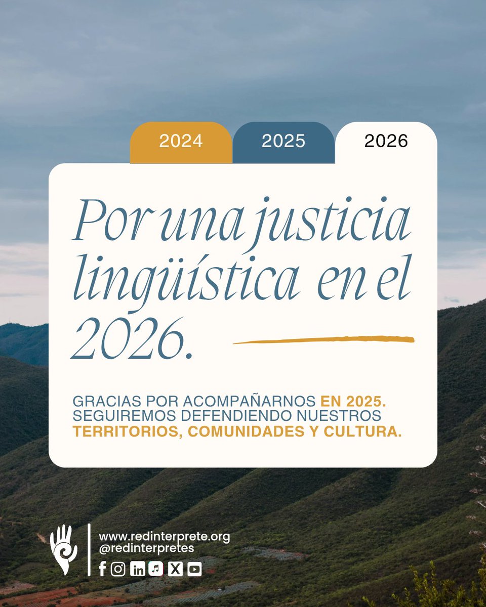 Redinterpretes's tweet photo. ✨️ Por una justicia lingüística en el 2026

Gracias a quienes se sumaron este año como parte de nuestra 7ª generación de protagonistas interculturales, y a nuestros nuevos aliados en México y Latinoamérica. 🌎

#Redinterpretes #REDIN #PueblosIndigenas
#LenguasIndigenas #Oaxaca https://t.co/cU6iiMHVsX