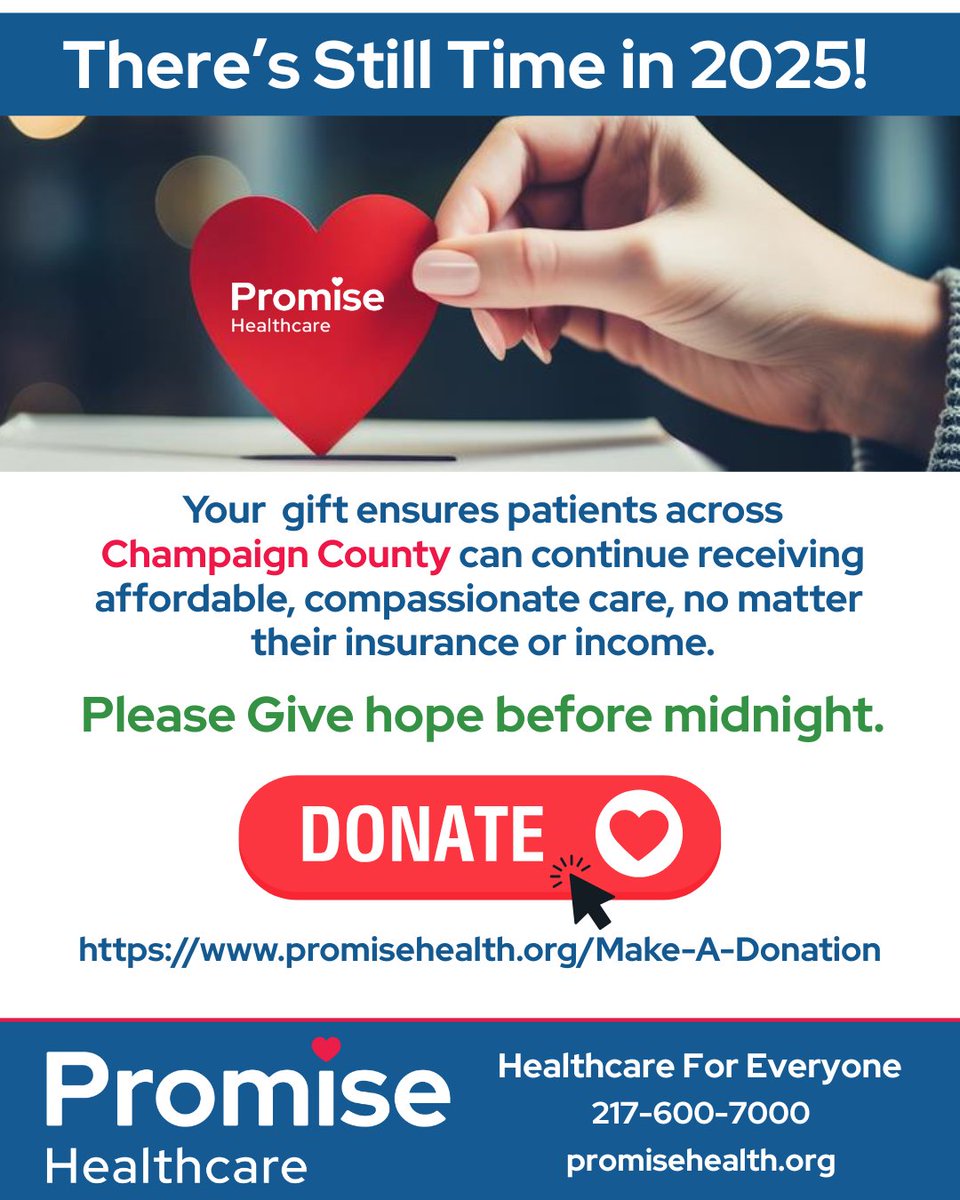 PromiseHealthCU's tweet image. There is still time to donate in 2025! promisehealth.org/Make-A-Donation
