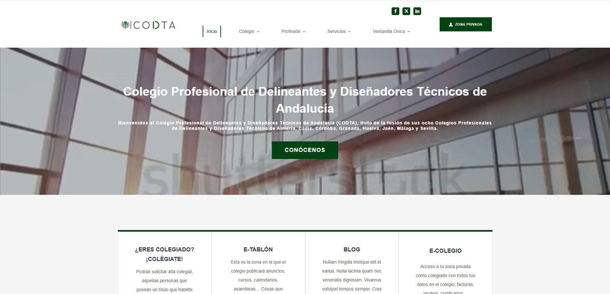 Año nuevo, imagen nueva 🌐 
Con la llegada de 2026, el CODTA estrena página web y plataforma de gestión colegial y de visados.
Una nueva etapa para el Colegio Profesional de Delineantes y Diseñadores Técnicos de Andalucía.
buff.ly/64S4E5r 
#CODTA
#AñoNuevo
#2026