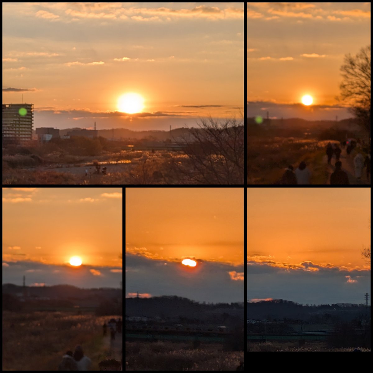 ycamel2's tweet photo. そして帰り道、ちょうど日の出の時間。
八王子市の大和田橋からの初日の出。
ちょっと雲があり、太陽が昇って来たのは、日の出時間より少し遅く、ちょうど良いタイミングでした。
橋の上は多くの人がカメラ・スマホを構えて日の出を待ち望んでましたよ!? https://t.co/XOqJG7ASZY