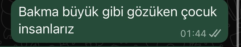 Büyük gibi gözüken küçük çoçuklarız

 Yeni yılın ilk paylaşımı sizleri seviyorum kendinize dikkat edin, ilk kez hayatımda bu yıl benim yılım dediğim bir yıla giriyorum seneye büyüdüğümüz ama çoçuk kaldığımız günlerde görüşmek üzere 

Sevgilerle 
Beko