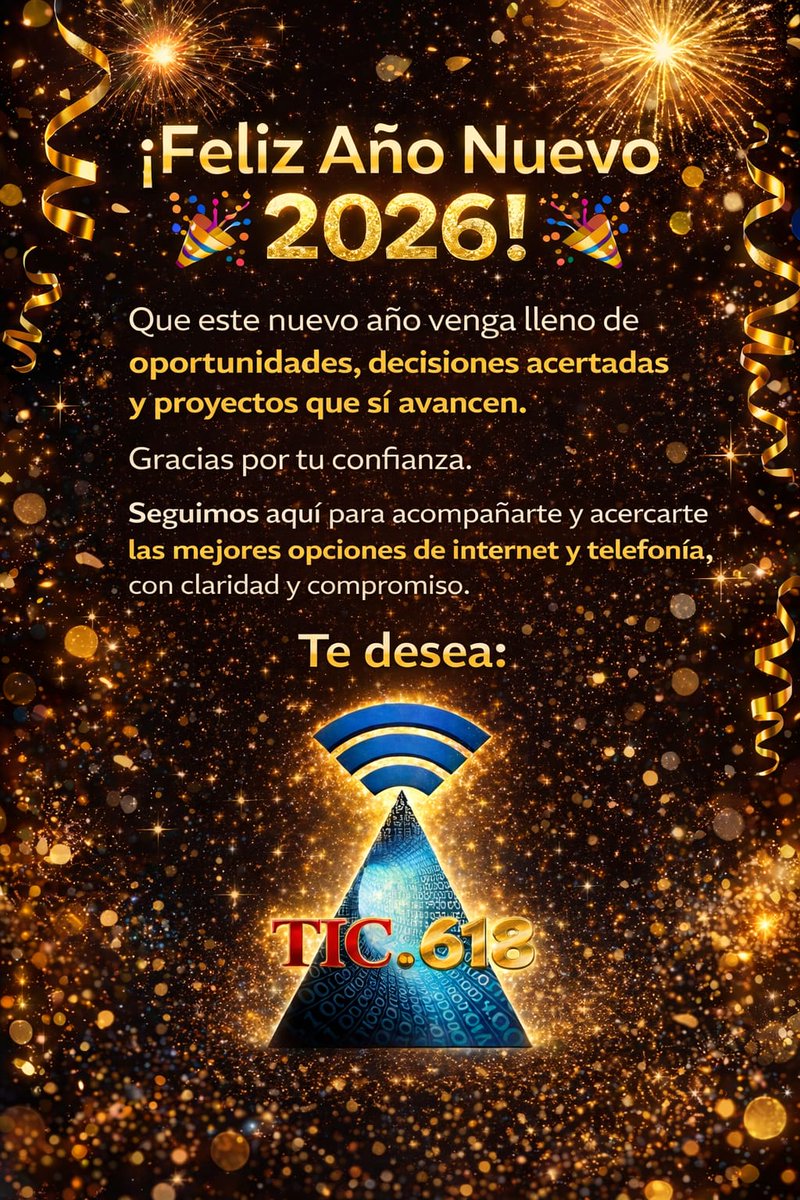 TIC618's tweet photo. Feliz año 2026 https://t.co/97mkFp5wde