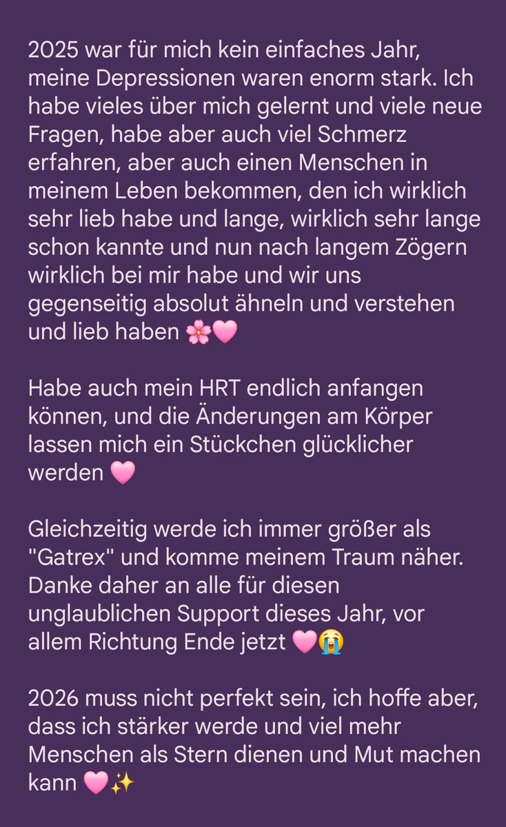 Danke für alles 🩷✨️

Frohes Neues 🫶