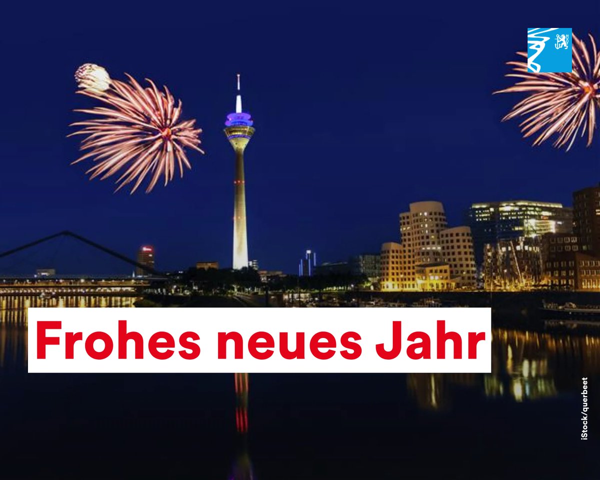 Duesseldorf's tweet image. Frohes neues Jahr, #Düsseldorf! 🎆🥳 Wir wünschen euch Glück, Gesundheit und alles Gute für #2026! ❤️

#FrohesneuesJahr #Neujahr #Silvester