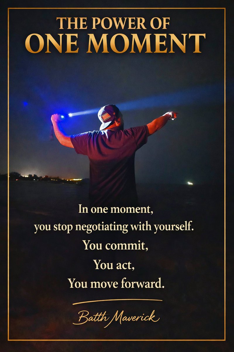 BatthMaverick's tweet photo. Take a moment and think about the power of One Moment! 
The new year awaits the new you🙌🏼 https://t.co/O7wJKpmO6a