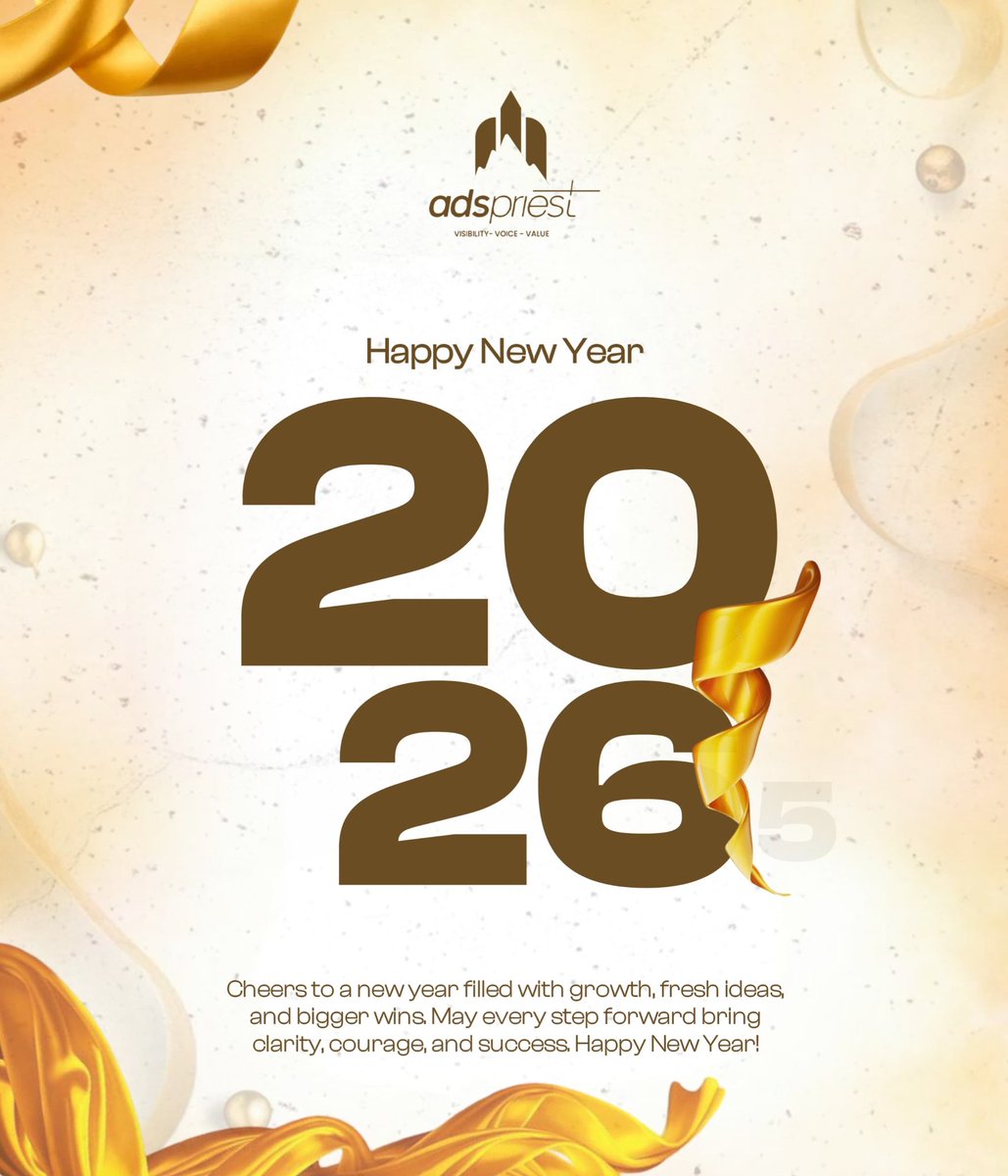 Ads_priest's tweet photo. From Adspriest To The World 
We Wish You A Prosperous New Year ✨ https://t.co/gQxtrMpWF8