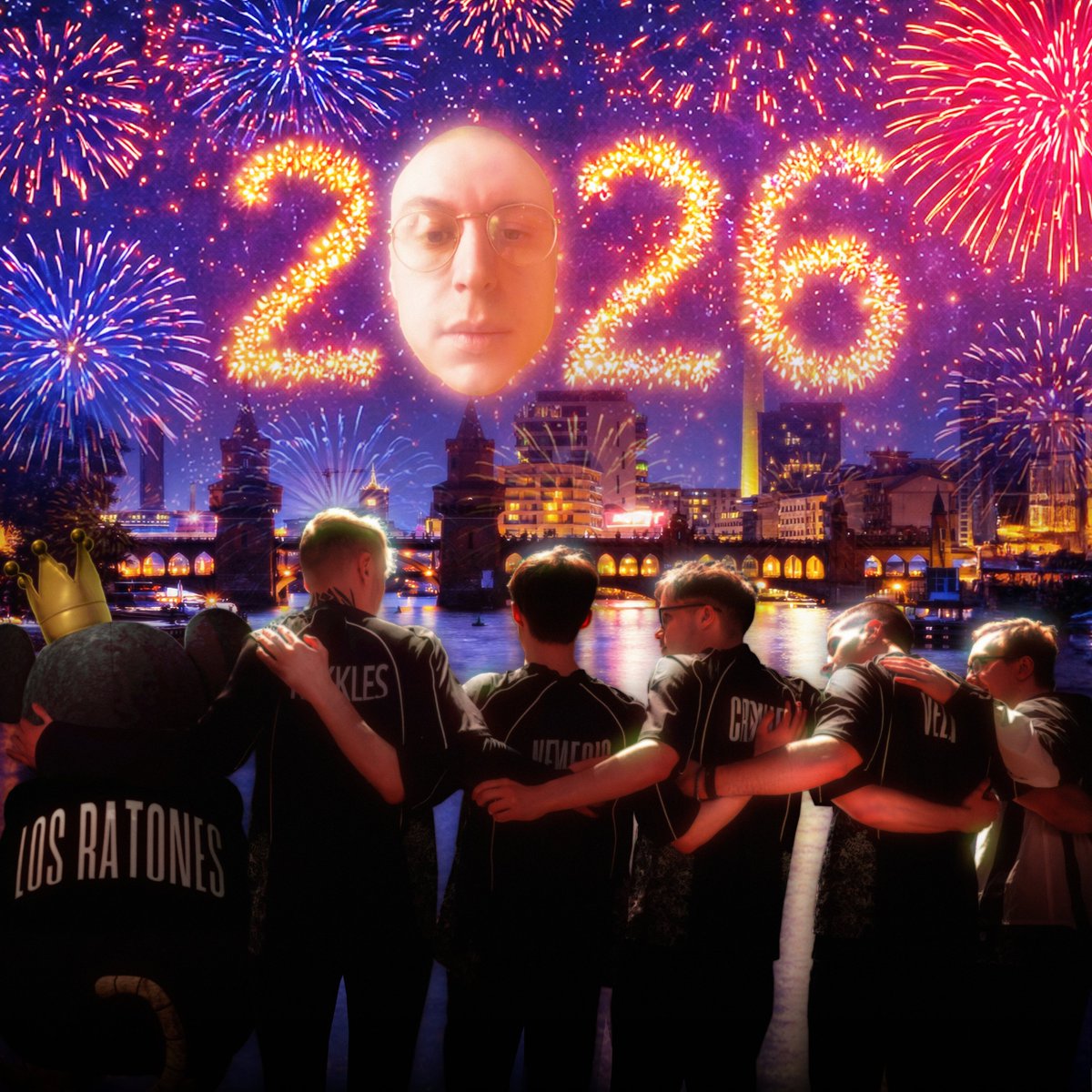 LosRatoneslol's tweet photo. HAPPY NEW YEAR!!!!!

HERE'S TO A HUGE 2026 🥳 https://t.co/GiPJyQHDzp