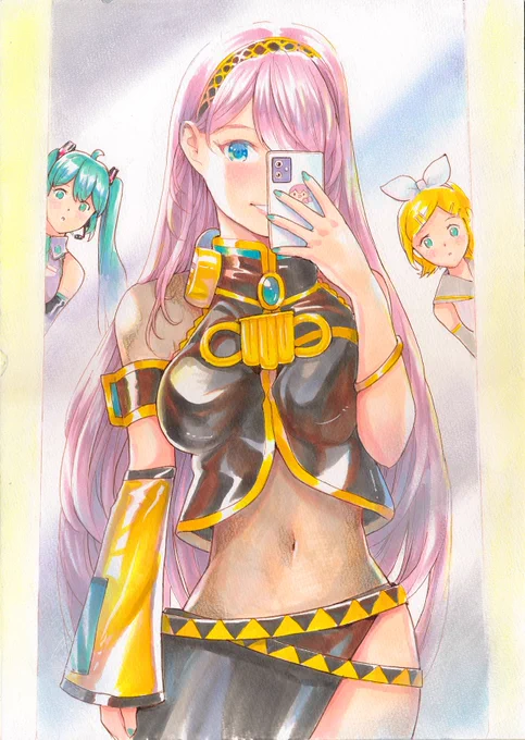 あけましておめでとうございますっ¶(⁄=˅̮=∖)⁋ 今年もいっぱい描くぞ〜 #2025年自分が選ぶ今年の4枚