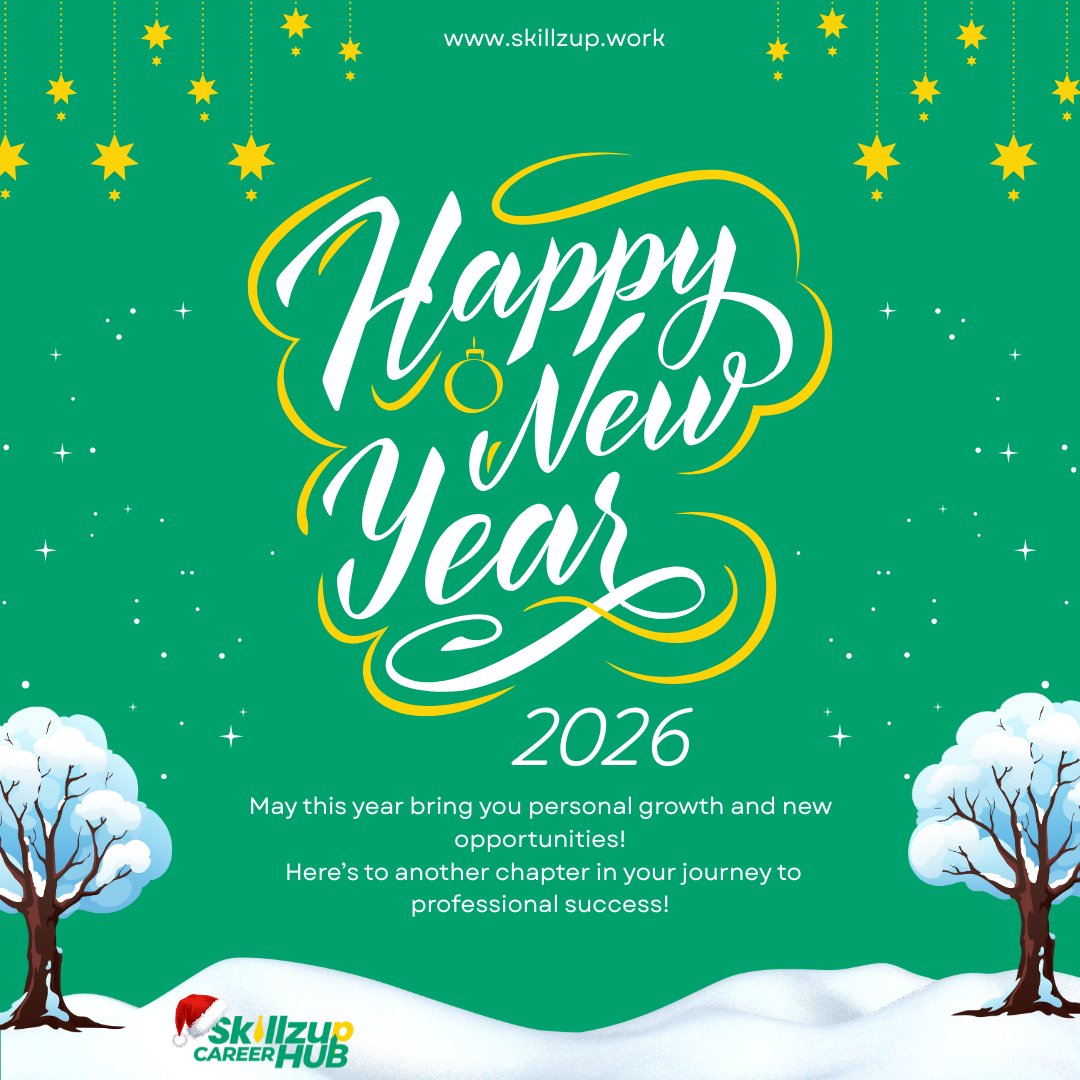 skillzhubhq's tweet image. Happy New Year ✨
Here’s to growth, learning, and bigger opportunities in 2026.
Let’s make skills work for you. 🚀
#HappyNewYear2026 #SkillzUp