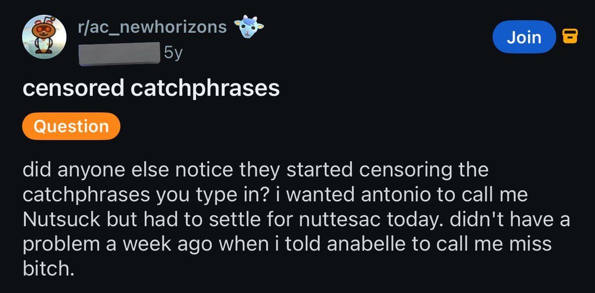 going through my old reddit and this is absolutely frying me i was mad as HELL over animal crossing