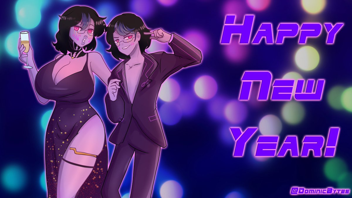 Happy New Year! May your 2026 be awesome!

#NYE2025 #NewYear2026 

Art by: <a href="/tatemaegirl/">♥️Tatemae Girl♥️ lewd art</a>