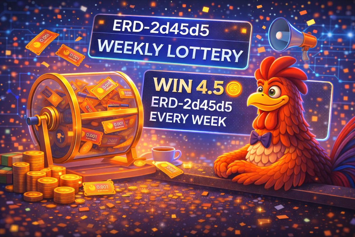 No winner in the last ERD-2d45d5 draw, so we leveled it up.

🎟️ 0.001 ($0.45 to enter). The lottery is now WEEKLY

🏆 4.5+ ERD-2d45d5 ($2,000+ USD) up for grabs every week

More chances. More consistency. Same fair rules.

Only at <a href="/HodlTokenClub/">HODL Token Club | MakeX</a> 🟡🐓

#MultiversX #ERD4d25d5 $EGLD