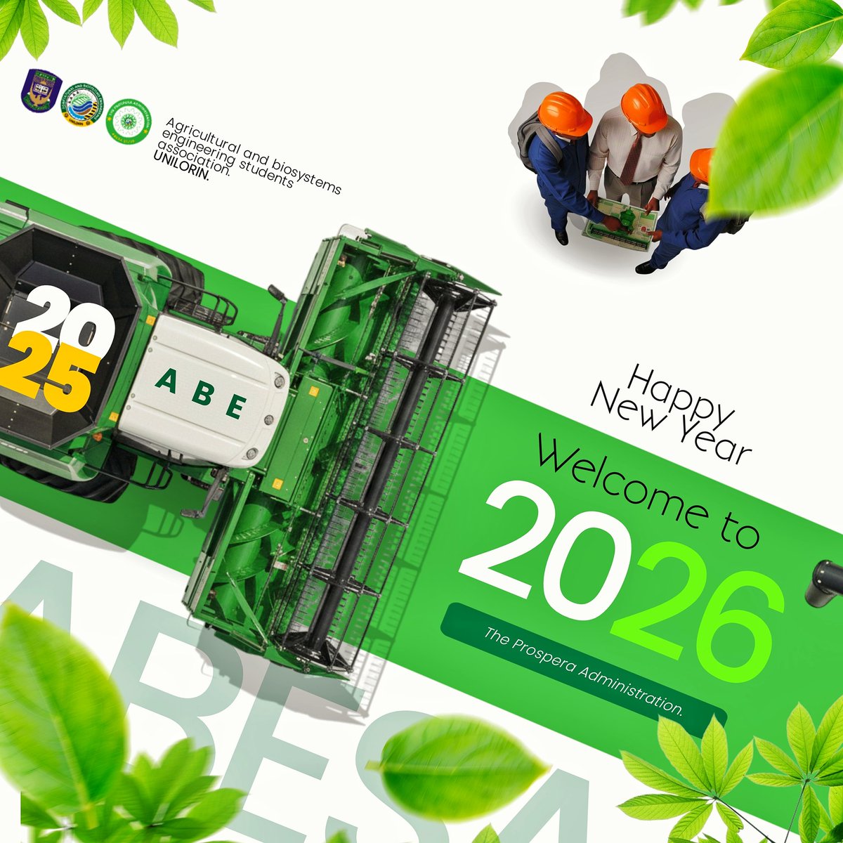 abe_unilorin's tweet image. Happy New Year from ABESA!  
As we step into 2026, may this year bring you growth, success, and new beginnings.  

Here's to a year of academic excellence and meaningful achievements.  

Welcome to a brighter chapter, from all of us at ABESA, we wish you a prosperous New Year! 💚