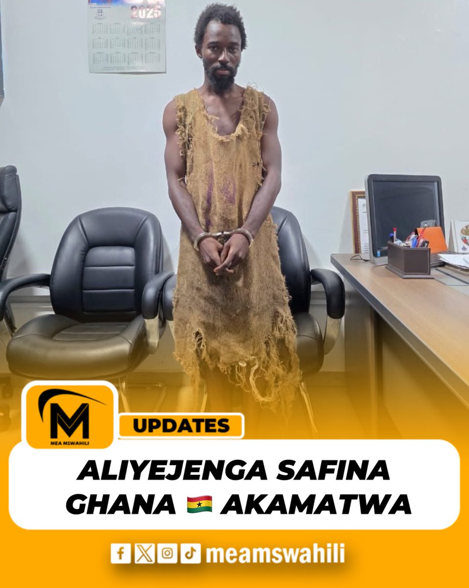 🚨𝐔𝐏𝐃𝐀𝐓𝐄
Jeshi la Polisi la Ghana 🇬🇭 limethibitisha kukamatwa kwa ‘Nabii Bandia’ Evans Eshun, anayejulikana zaidi kwa Jina la Ebo Noah.

Ebo Noah alitangaza kwa wafuasi wake kwamba alipata maono ya Mungu kuwa mafuriko makubwa ya dunia yatatokea kuanzia 25 Desemba👇