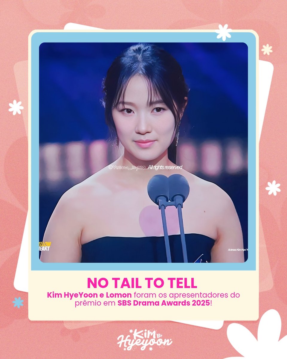 ✨️Kim HyeYoon e Lomon foram os apresentadores do prêmio em SBS Drama Awards 2025.✨️

🦊⚽️🤎

📺 No Tail To Tell estreia em 16 de janeiro de 2026, às 21h50.𓂃 ִֶָ𐀔

 ִֶָ𓂃 ࣪˖ ִֶָ🐇་༘࿐

𐙚:Tags

#SBSDramaAwards2025
#KimHyeyoon #김혜윤 #NoTailToTell
 #Lomon #ParkSolomon