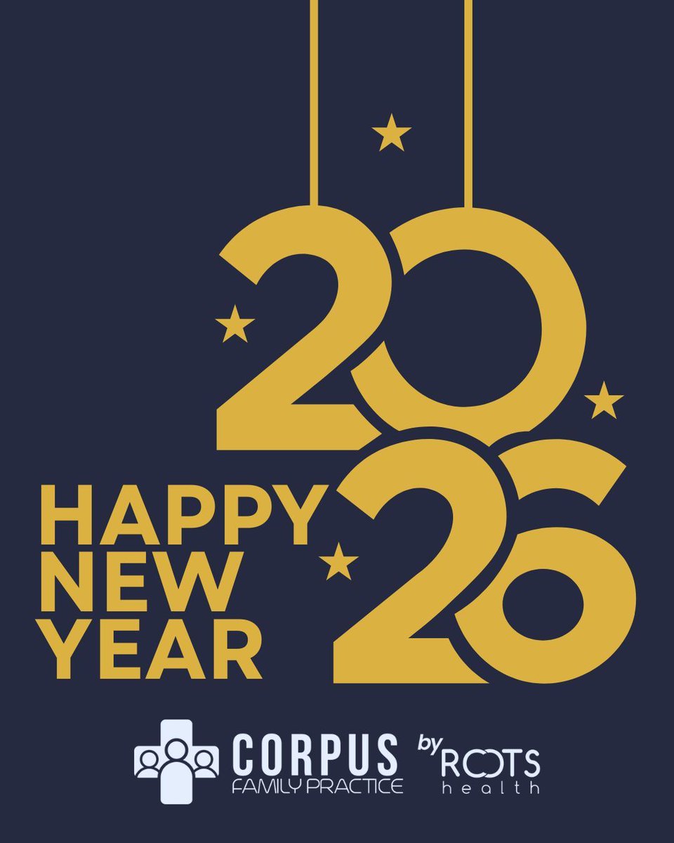 CorpusFpus's tweet photo. 🎆 Corpus Family Practice will be closed Jan 1 and reopen Jan 2 (per our previous post). For life-threatening emergencies, call 911 immediately. Wishing our Corpus community a healthy 2026! 🧡 https://t.co/gasGRMFvn9